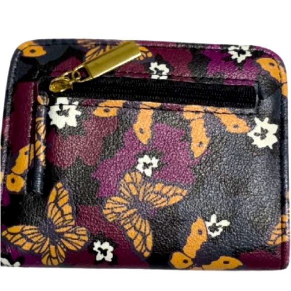 Time and Tru Small Floral & Butterfly Two-Fold Coin Holder Wallet Cute & Compact - Picture 4 of 6